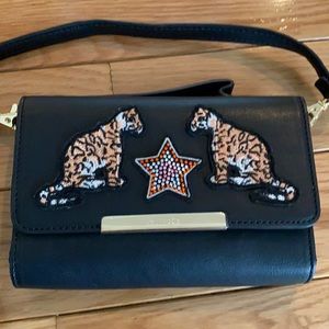 Brand new Aldo wallet bag with leopard embroidery